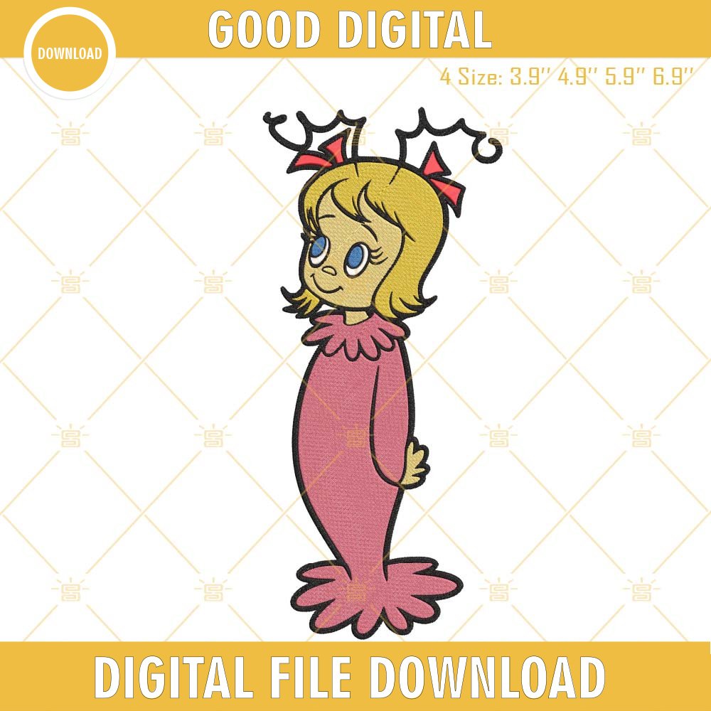 Cindy Lou Who Embroidery Design Files, Grinch Girl Embroidery Machine Files.jpg