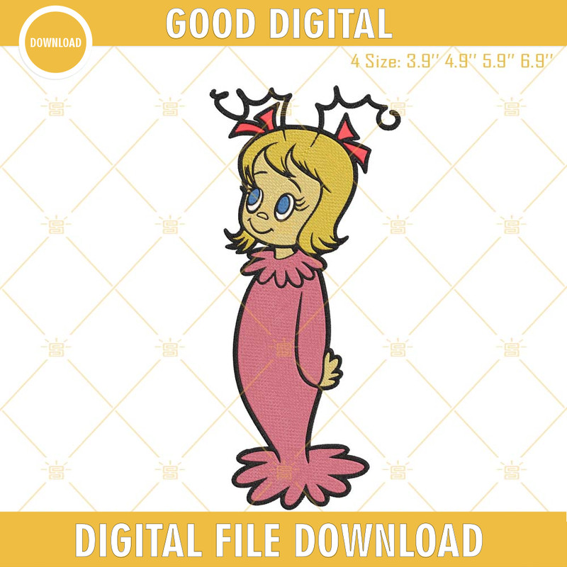 Cindy Lou Who Embroidery Design Files, Grinch Girl Embroidery Machine Files.jpg