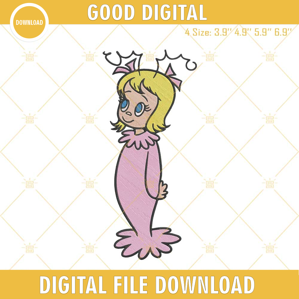 Cindy Lou Who Machine Embroidery Design File.jpg