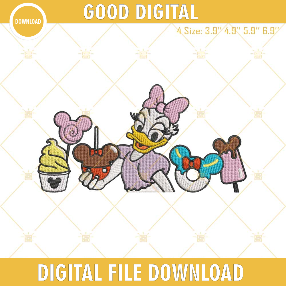 Daisy Duck Disneyland Machine Embroidery Design File.jpg