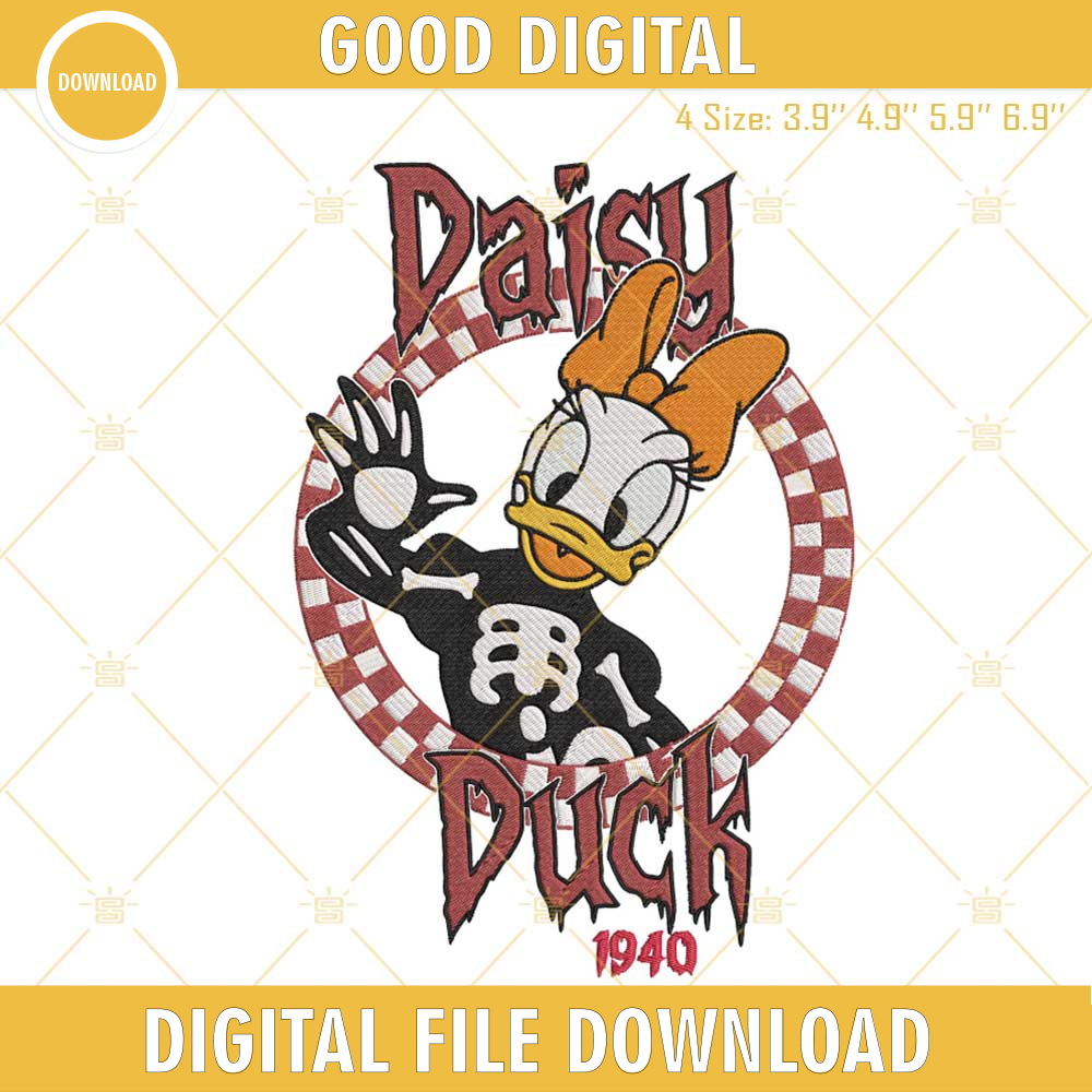Daisy Duck Halloween Embroidery Designs, Disney Halloween Embroidery Files.jpg
