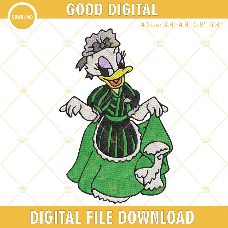 Daisy Duck Haunted Mansion Embroidery Designs, Daisy Halloween Machine Embroidery Pattern Files.jpg