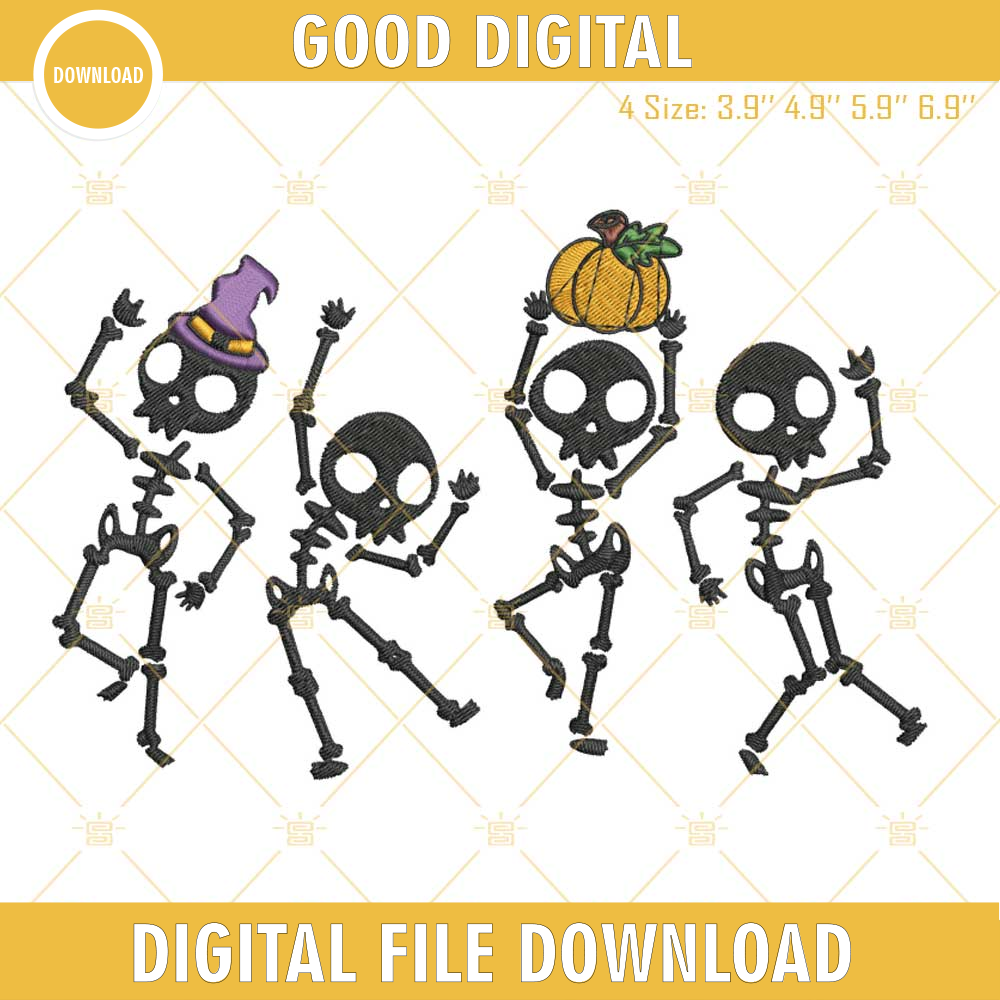 Dancing Skeletons Halloween Machine Embroidery Design File.jpg