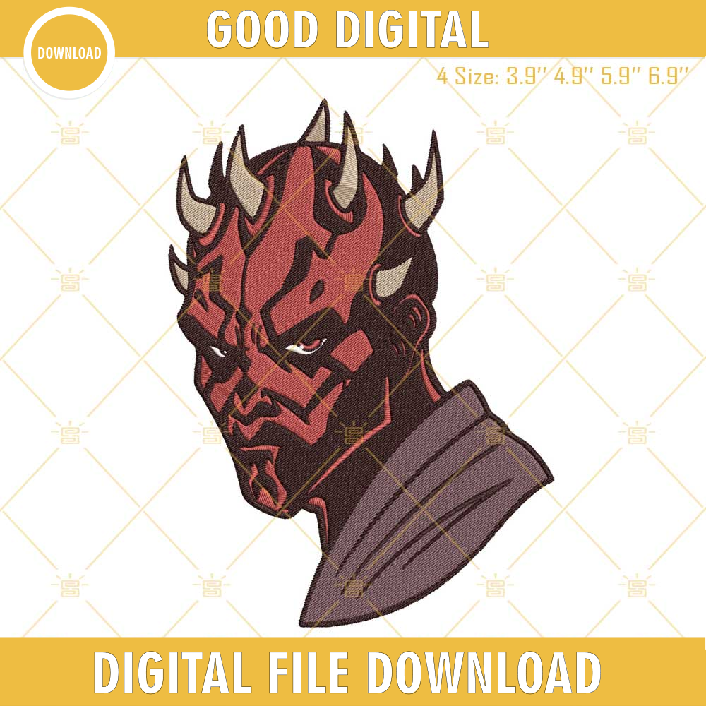 Darth Maul Embroidery Design, The Dathomirian Star Wars Embroidery File.jpg