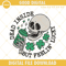 Dead Inside But Feelin Lucky Embroidery Design, St Patricks Skull Coffee Embroidery File.jpg