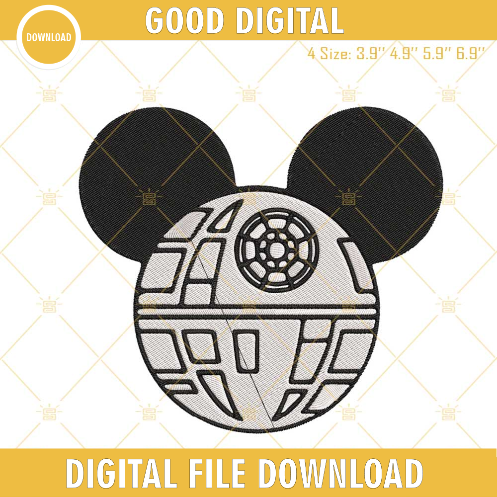 Death Star Mickey Ears Embroidery Designs, Star Wars Disney Embroidery Files.jpg