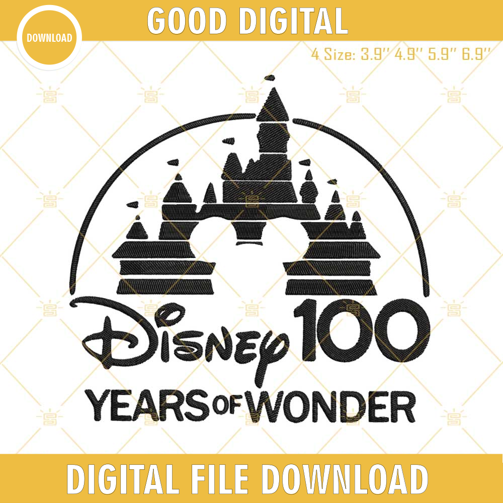Disney 100 Years Of Wonder Mickey Ears Embroidery Designs, Disney World Embroidery Files.jpg