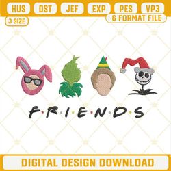 christmas movie characters embroidery designs, christmas friends embroidery design file.jpg