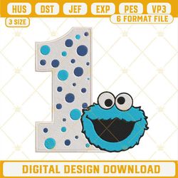 one cookie monster machine embroidery designs, cookie monster birthday party embroidery files.jpg