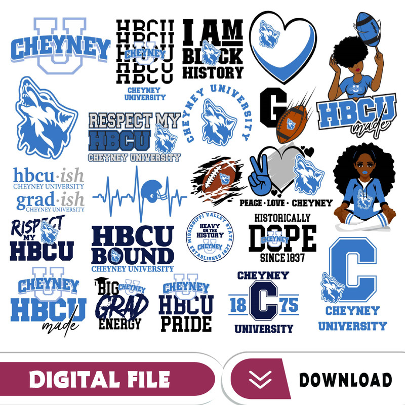 Cheyney University Svg, HBCU Svg Collections, HBCU Svg, Football Svg, Mega Bundle, Cricut, Digital Download.jpg