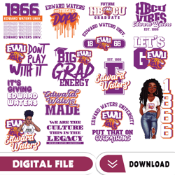 edward waters university svg, hbcu collection, new hbcu 2023, hbcu svg, historically black college designs svg