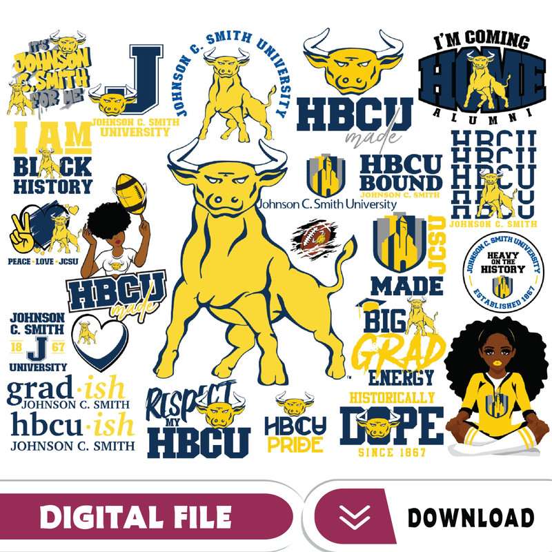 Johnson C. Smith Svg, HBCU Svg Collections, HBCU Svg, Football Svg, Mega Bundle, Cricut, Digital Download.jpg