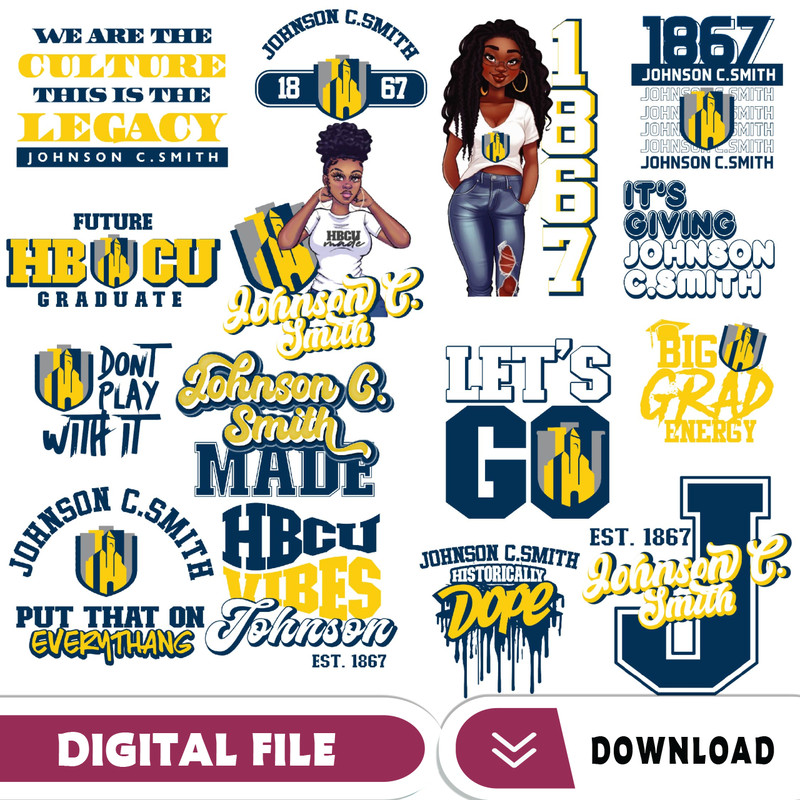 Johnson C. Smith University Svg, Hbcu Collection, New Hbcu 2023, Hbcu Svg, Historically Black College Designs Svg.jpg