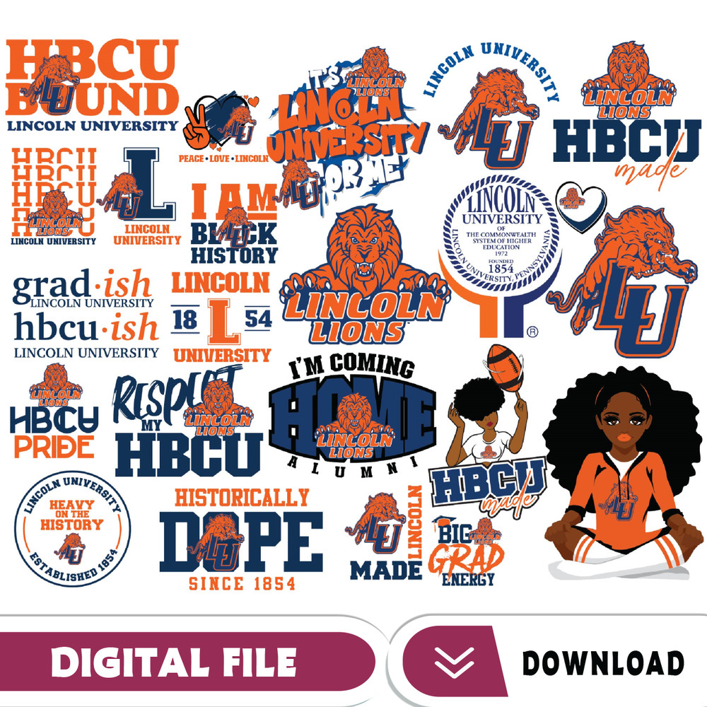Lincoln University Svg, HBCU Svg Collections, HBCU Svg, Football Svg, Mega Bundle, Cricut, Digital Download.jpg