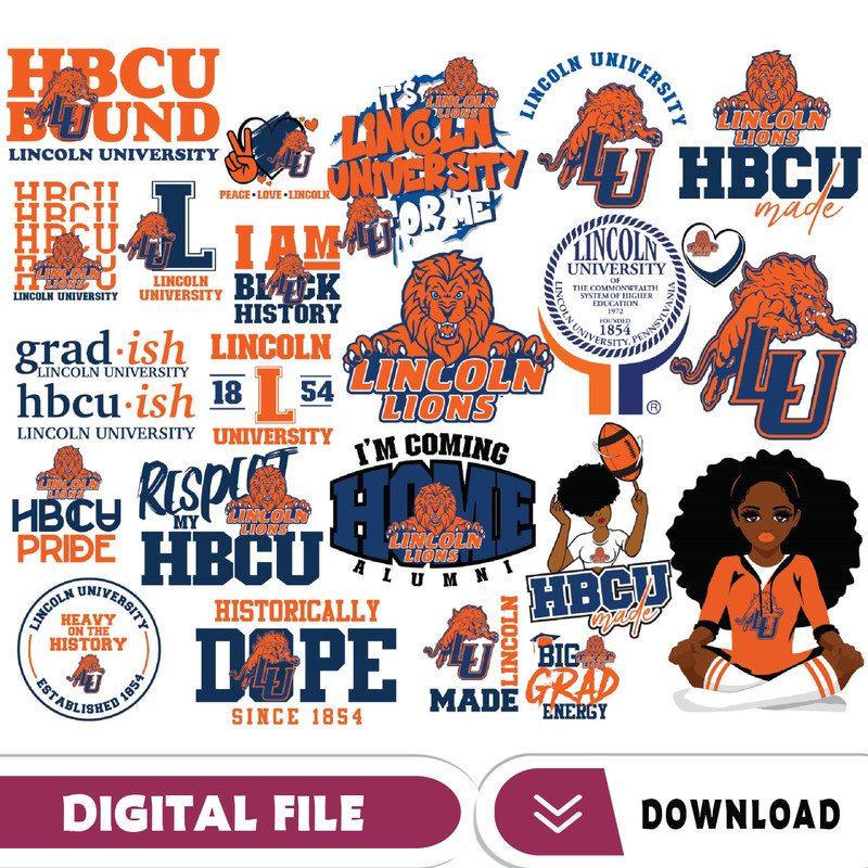Lincoln University Svg, HBCU Svg Collections, HBCU Svg, Football Svg, Mega Bundle, Cricut, Digital Download.jpg