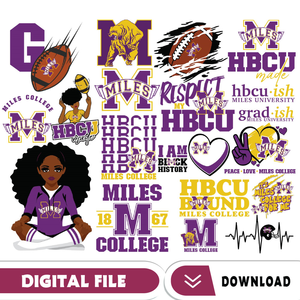 Miles College Svg, HBCU Svg Collections, HBCU Svg, Football Svg, Mega Bundle, Cricut, Digital Download.jpg