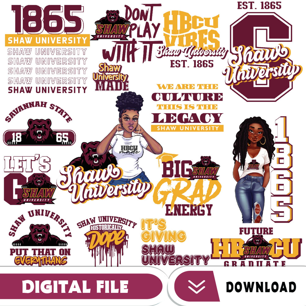 Shaw University Svg, Hbcu Collection, New Hbcu 2023, Hbcu Svg, Historically Black College Designs Svg, Svg For Cricut.jpg