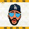 Bad Bunny Face LA Dodgers SVG, Bad Bunny Baseball SVG DXF EPS PNG Files.png