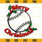 Baseball Merry Christmas SVG PNG DXF EPS Cut Files Clipart Cricut.jpg