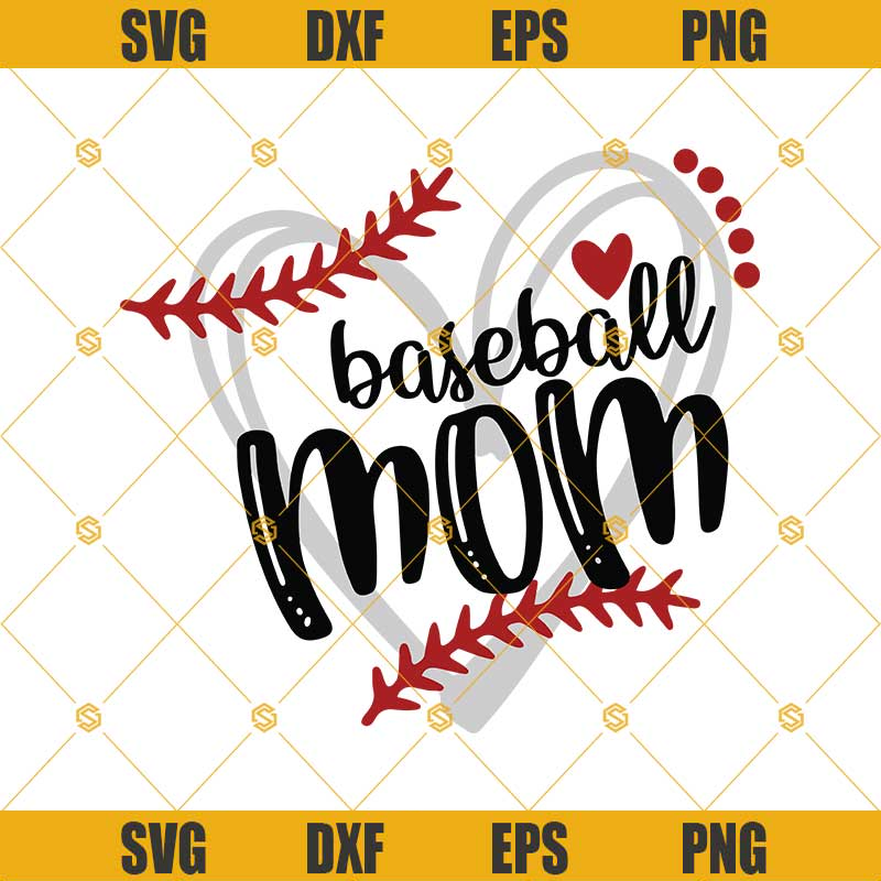 Baseball Svg, Baseball Mom Svg, Baseball Cutting File, Heart Frame Baseball Svg Dxf Eps Png Cut Files Clipart Cricut Silhouette.jpg