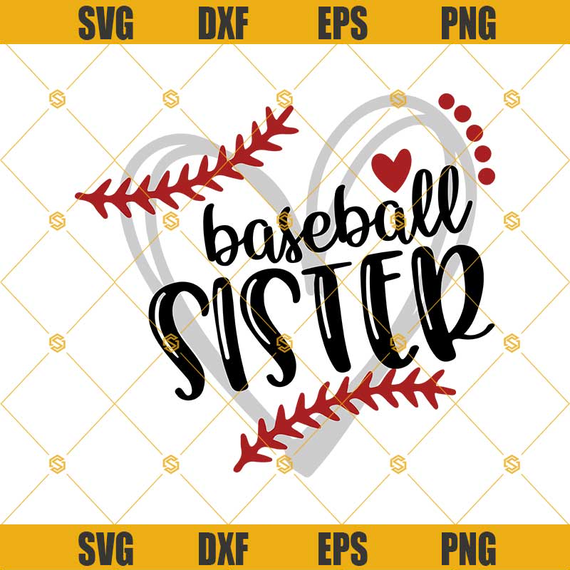 Baseball Svg, Baseball Sister Svg, Baseball Cutting File, Heart Frame Baseball Svg Dxf Eps Png Cut Files Clipart Cricut Silhouette.jpg