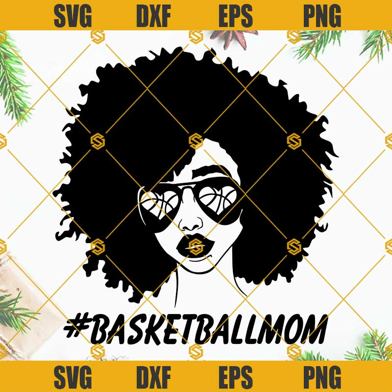 Basketball Mom SVG, Afro Girl SVG, Afro Mom Basketball SVG.jpg