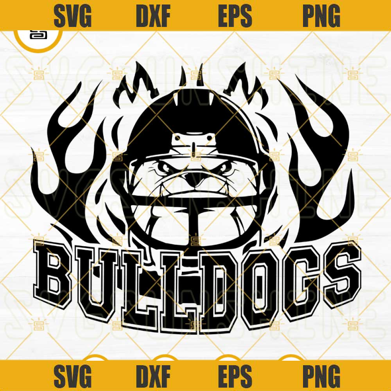 Bulldogs Football SVG DXF EPS PNG Cricut Silhouette Vector Clipart.jpg