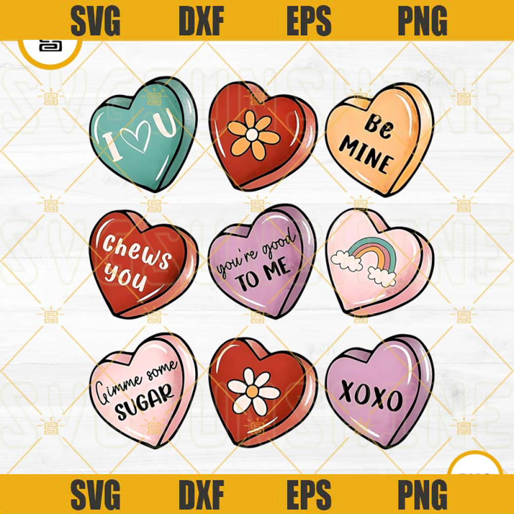 Candy Hearts PNG, Conversation Hearts PNG, Valentine Candy Heart PNG, Valentines Day PNG.jpg
