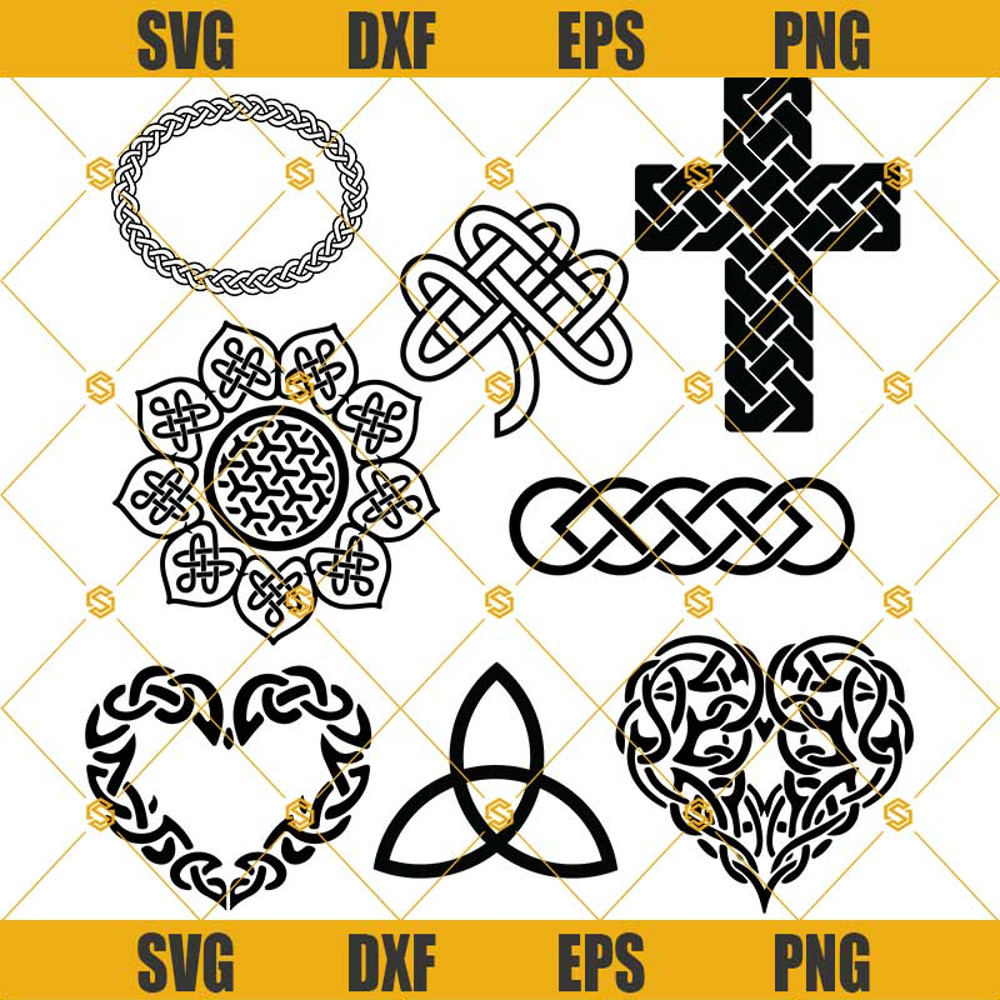 Celtic Svg Bundle, Celtic Clipart, Celtic Silhouette Svg, Dxf, Png, Eps.jpg
