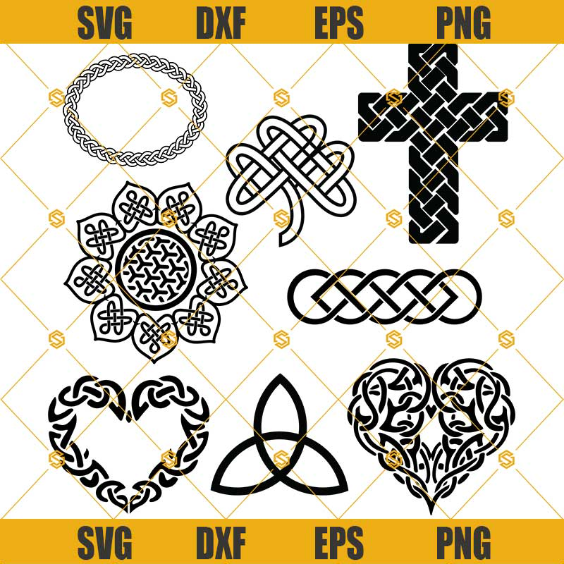 Celtic Svg Bundle, Celtic Clipart, Celtic Silhouette Svg, Dxf, Png, Eps.jpg