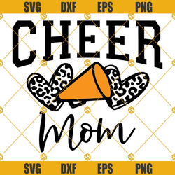 cheer mom svg, leopard glitter cheerleader svg, leopard heart svg, cheer svg