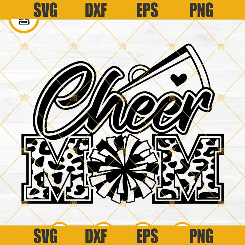 Cheer Mom SVG, Pom Pom SVG, Football Mom SVG, Cheerleader SVG, Megaphone SVG.jpg