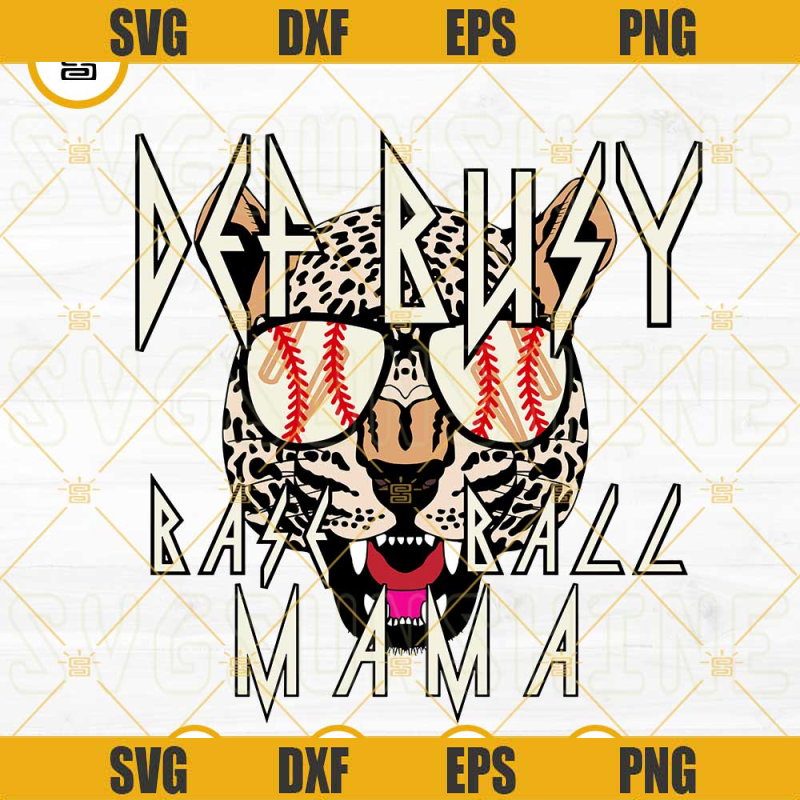 Def Busy Baseball Mama SVG, Def Leopard SVG, Rock Baseball SVG, Trendy Mom Sports Quotes SVG PNG DXF EPS.jpg
