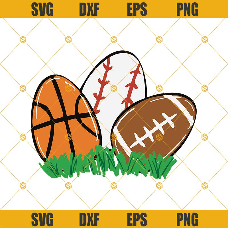 Easter Svg, Sport Easter Egg Svg, Basketball Egg Svg, Baseball Egg Svg, Football Egg Svg, Easter Egg Svg Dxf Eps Png Cut Files Clipart Cricut Silhouette.jpg