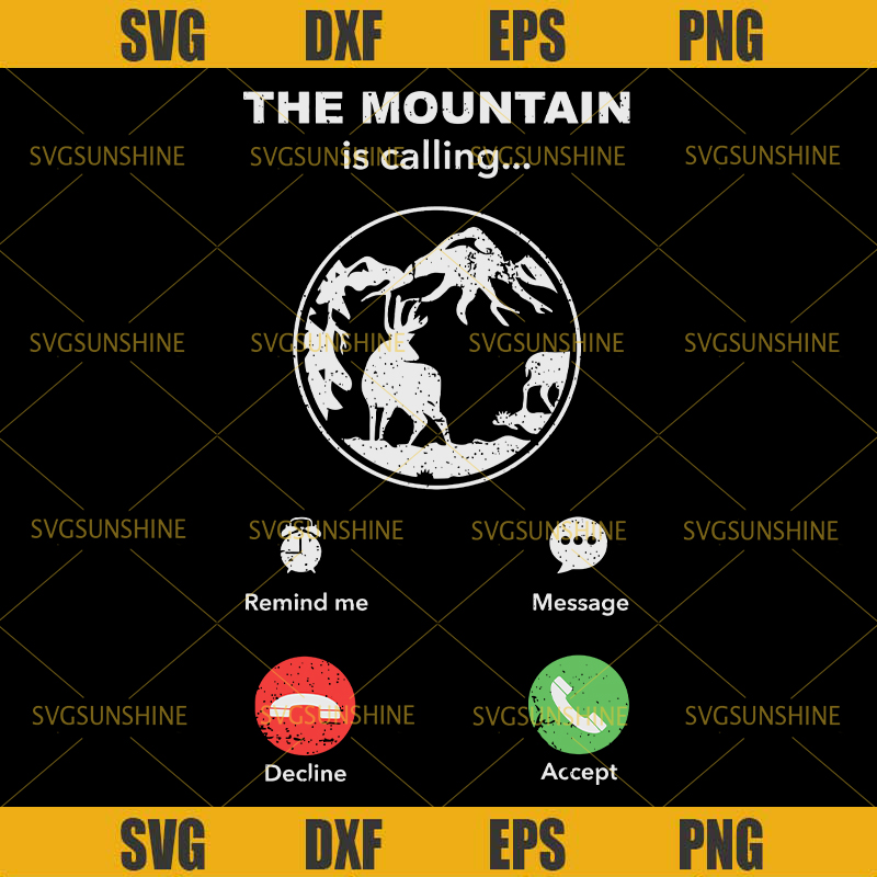 Funny The Mountain Is Calling Hiking SVG.jpg