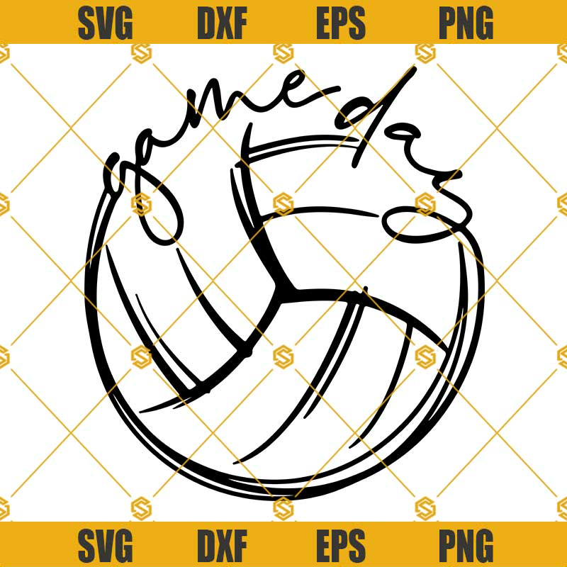 Game Day Volleyball Svg Dxf Eps Png Cut File For Shirt, For Cutting Machine, Silhouette Cameo, Cricut.jpg