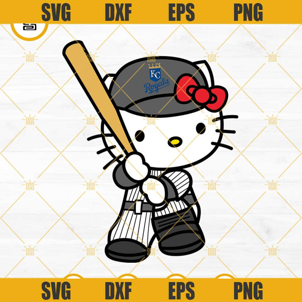 Hello Kitty Kansas City Royals SVG, Kitty Royals SVG PNG DXF EPS.jpg