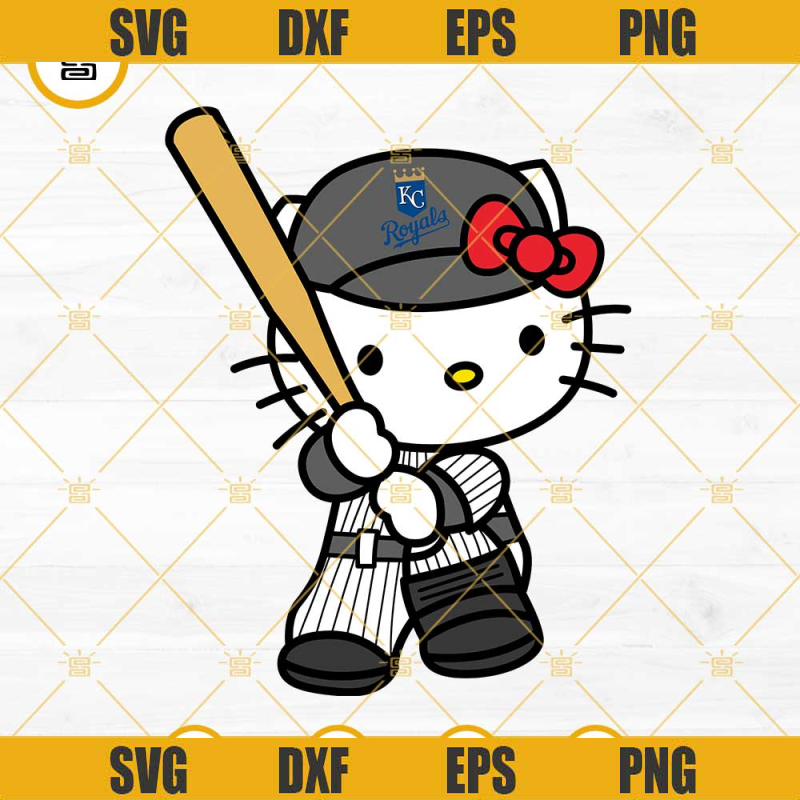Hello Kitty Kansas City Royals SVG, Kitty Royals SVG PNG DXF EPS.jpg