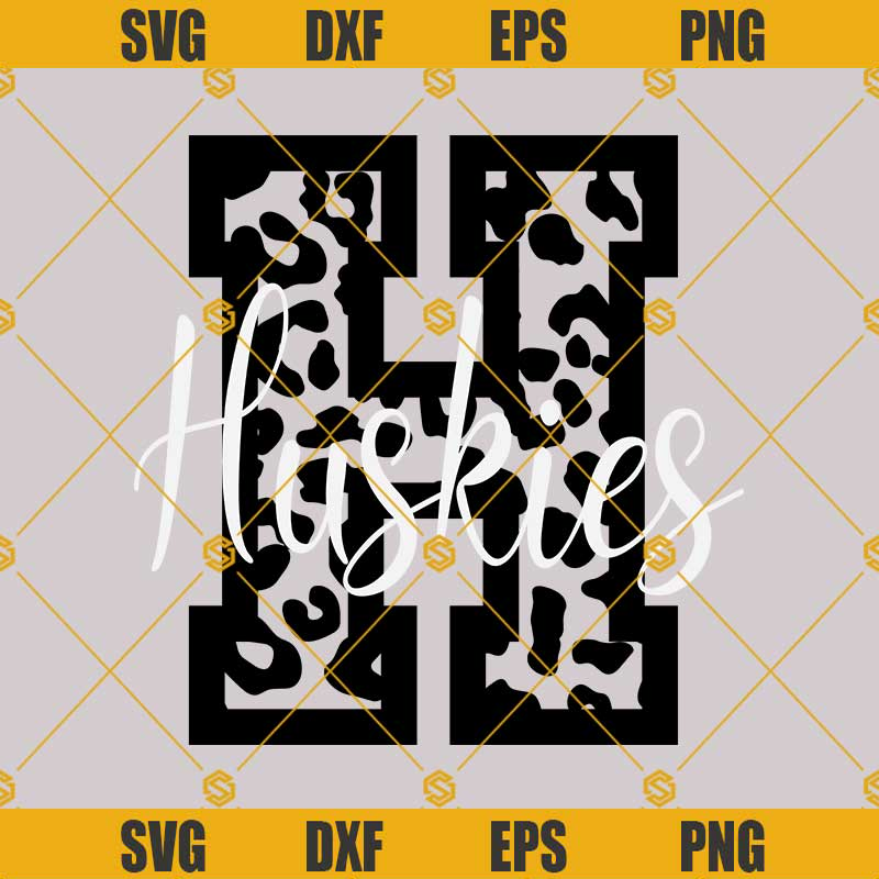 Huskies Mascot SVG, Huskies Leopard SVG PNG DXF EPS Cricut.jpg