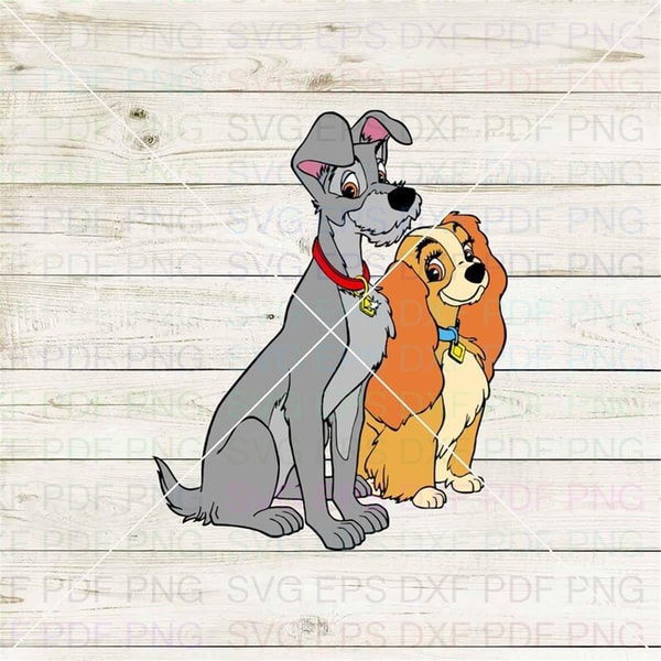 Lady And The Tramp 013 Svg Dxf Eps Pdf Png, Cricut, Cutting file, Vector, Clipart.png