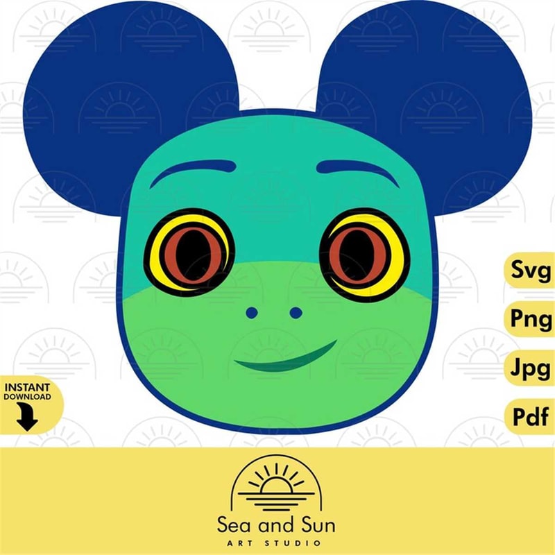 Luca Svg Clip art Files, Luca, Minnie, Mouse, Head, Icon, Ears, Digital, Download, Tshirt, Cut File, SVG, Iron on Transf.jpg