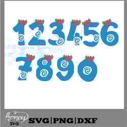 moana numbers svg,png,dxg, cut files