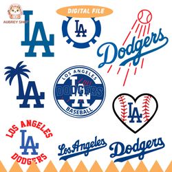 la dodgers baseball svg bundle
