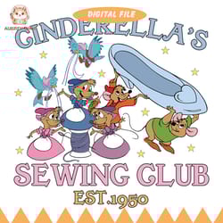 disney cinderella's sewing club est 1950 svg