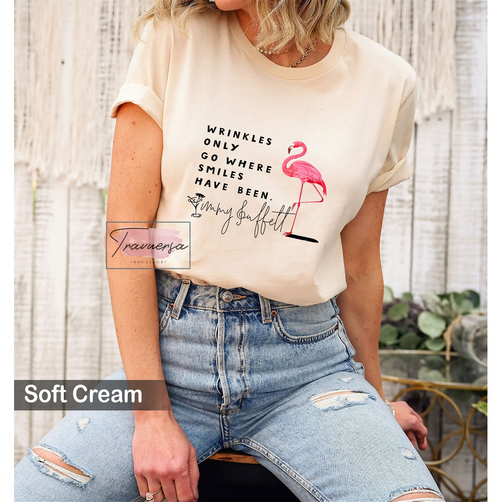 Jimmy Buffett Shirt, Wrinkles Only Go Where Smiles Have Been T-Shirt, Jimmy Buffett Sweatshirt, Jimmy Buffett Fan Gift.jpg