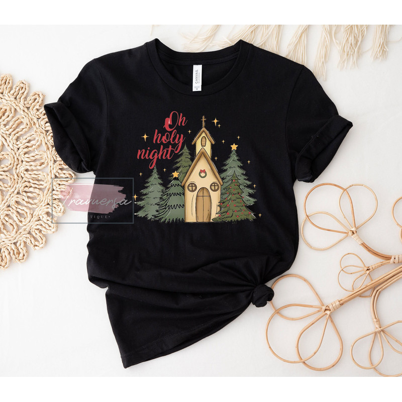 Oh Holy Night Christmas Jesus Shirt, Christmas Crewneck, Cute Xmas Tee , Christmas Party Sweatshirt, Christmas Gift.jpg