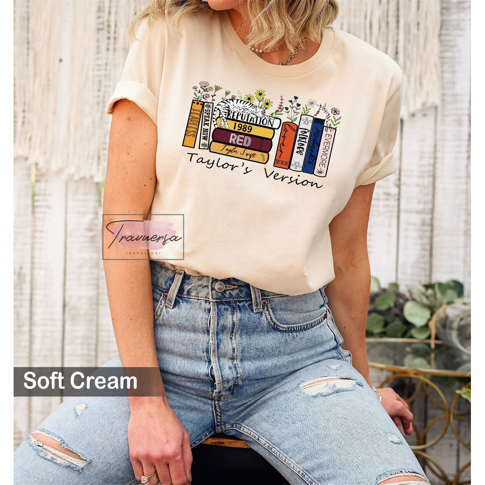 Taylor's Version Music Albums as Books T-Shirt, Eras Tour Shirt, Taylor Swiftie Shirt, TS Concert Shirt, Swiftie Shirt, Eras Concert Shirt.jpg