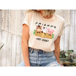 friends not food shirt, animal lover shirts, vegan sweatshirt, vegetarian shirt, shirt for vegans, funny womens shirt, h