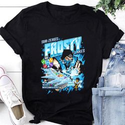 sub-zezo mortal kombat parody frosty video game t-shirt, mortal kombat subzero shirt, mortal kombat shirt, mortal kombat
