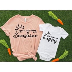 you make me happy, mother's day, our first mother's day, mommy and me matching shirts,gift for her, mother's day gift, m